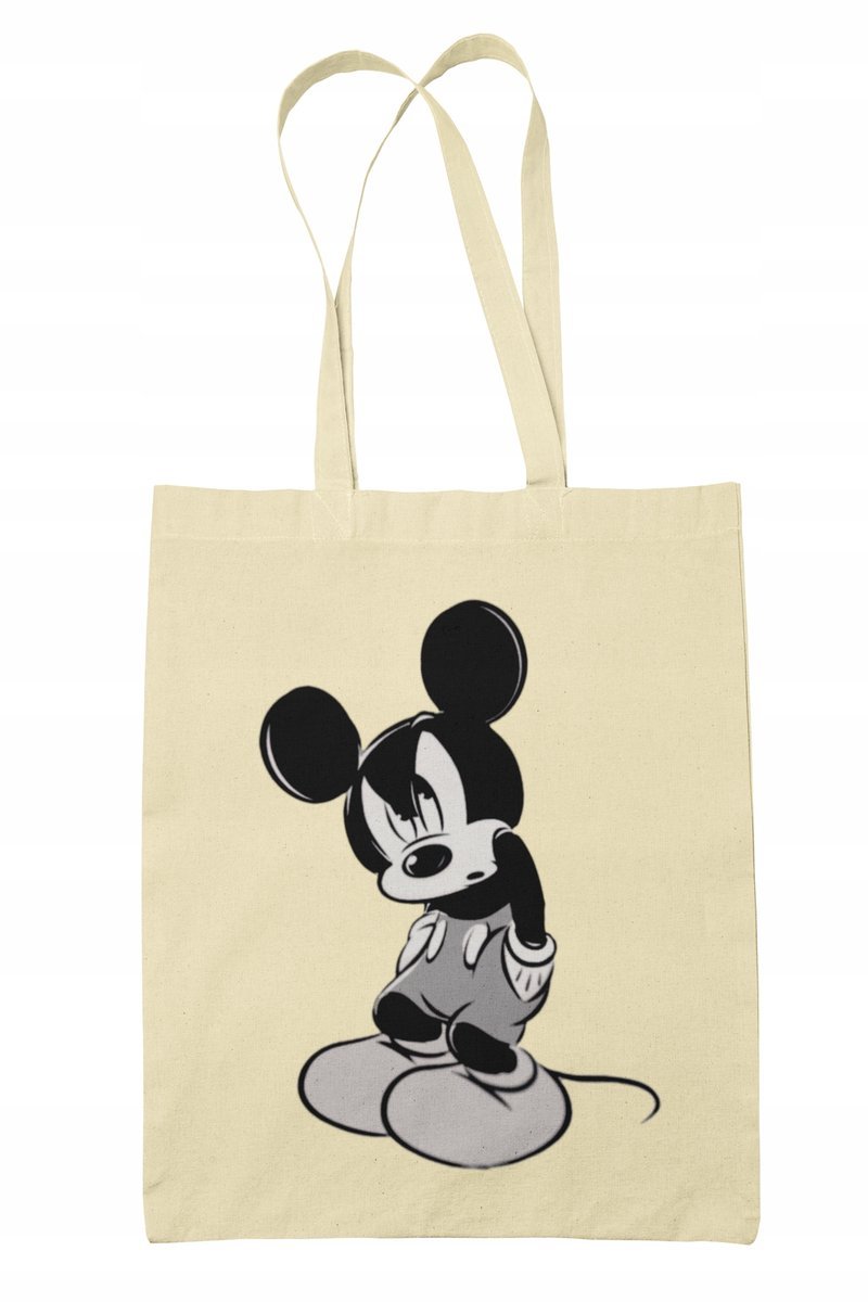 Torba Shopper-Materiał-Na Ramie-Myszka Miki-Prezen