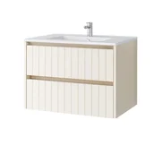 Szafki łazienkowe - Szafka łazienkowa z umywalką Uptrend Melito 70 cm almond mat 002-SU70-02+UP4530-700 - miniaturka - grafika 1