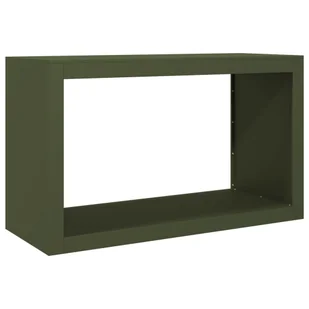 vidaXL Stojak na drewno opałowe, zielony, 100x40x60 cm, stalowy - Wózki magazynowe - miniaturka - grafika 1