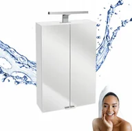 Szafki łazienkowe - Stamar Wisząca Szafka Łazienkowa z Lustrem 60 x 90 Kinkiet 2 Półki Cichy Domyk - miniaturka - grafika 1