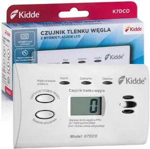 Czujnik czadu z wyświetlaczem Kidde K7DCO - Czujniki czadu, dymu, gazu - miniaturka - grafika 1