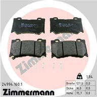 Klocki hamulcowe - Klocki hamulcowe - komplet ZIMMERMANN 24994.160.1 - miniaturka - grafika 1