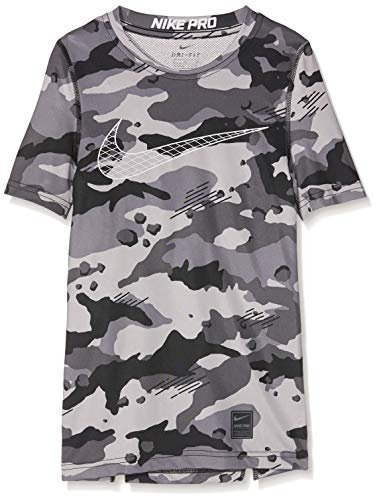 Nike Unisex Dzieci B Np Top Ss Comp Aop T-shirt Atmosphere Grey/White S