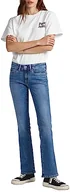 Spodnie damskie - Pepe Jeans Jeansy damskie Piccadilly, Niebieski (Denim-hs1), 27W / 32L - miniaturka - grafika 1