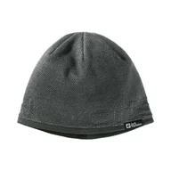 Czapki męskie - Czapka zimowa Jack Wolfskin BRAND BEANIE Cool Grey - ONE SIZE - miniaturka - grafika 1