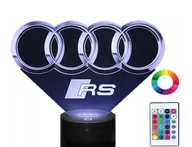 Lampy stojące - Lampka Nocna Z Imieniem Znak Audi Rs 3D Led Grawer - miniaturka - grafika 1