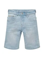 Spodenki damskie - TOM TAILOR Chłopcy bermudy jeans szorty 1031746, 10143 - Heavy Bleached Blue Denim, 164 - miniaturka - grafika 1