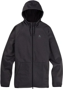 bluza męska BURTON CROWN WEATHERPROOF FZ True Black Heather - Bluzy męskie - miniaturka - grafika 1