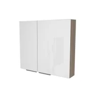 Szafki łazienkowe - Szafka łazienkowa wisząca z lustrem Devo Vena Arte 2.0 80 cm prawa grey nordic wood VA2-SWL2DP80-F109L20 - miniaturka - grafika 1