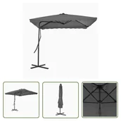 Parasole ogrodowe - The Living Store Parasol ogrodowy na słupku stalowym - 250 x 250 cm - antracytowy - Parasol - miniaturka - grafika 1