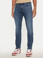 Spodnie męskie - Tommy Jeans Jeansy Scanton DM0DM21052 Granatowy Slim Fit - miniaturka - grafika 1