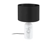 Lampy stojące - Eglo 43824 - Lampa stołowa VINOZA 1xE27/40W/230V czarny/biały - miniaturka - grafika 1