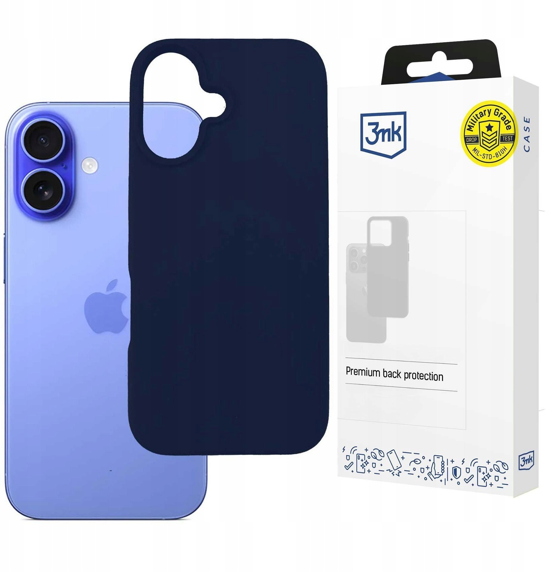 3MK Apple iPhone 16 Plus - 3mk Hardy Mellow Case Dark Blue