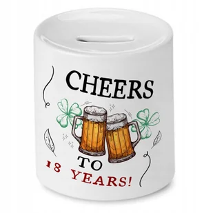 Skarbonka na Urodziny 18 18te 18-te na Prezent z Nadrukiem ze Zdjęciem + Opakowanie na prezent (wzór 04) - Skarbonki - miniaturka - grafika 1