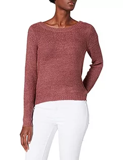 Swetry damskie - Only Onlgeena XO L/S Sweter KNT Noos Sweter Damski, Różowy/Brązowy, L - grafika 1