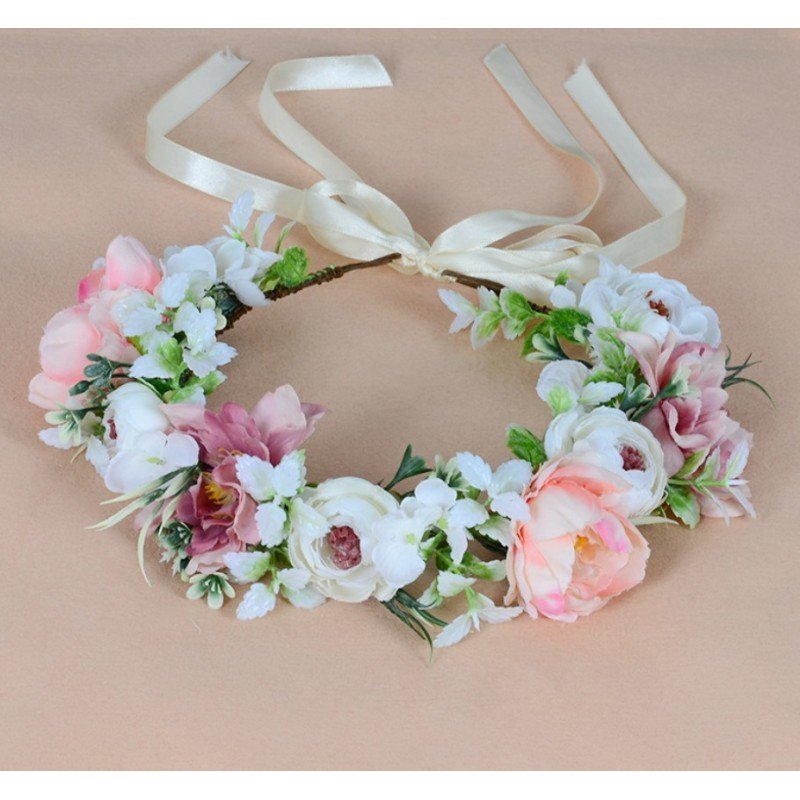 Wianek Opaska Wianuszek Kwiaty Boho W101