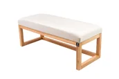 Ławki do przedpokoju - Ławka Na Buty Lpg-2 170 cm Emrawood Drewno Lite, kolor Naturalny Siedzisko Gładkie, kolor Biały - miniaturka - grafika 1