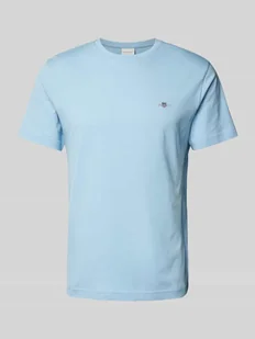 T-shirt o kroju regular fit z wyhaftowanym logo model ‘SHIELD’ - Koszulki męskie - miniaturka - grafika 1