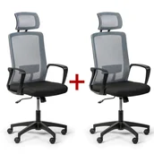 Fotele i krzesła biurowe - B2B Partner Krzesło biurowe Base plus 1+1 GRATIS, szary 415079 - miniaturka - grafika 1