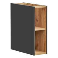 Szafki łazienkowe - Szafka pod blat 20cm Kolekcja Capri Cosmos Dąb Craft Złoty, Czarny mat - miniaturka - grafika 1