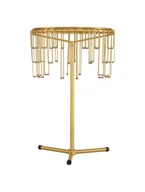 Lampy stojące - Luces Exclusivas HUARAZ LE44718 Lampa stołowa złota o oryginalnym kształcie z metalowym kloszem i funkcją dotyku - miniaturka - grafika 1