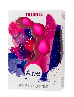 Adrien Lastic Dildo Analne Triball Trzy Stożkowe Kulki Różowy - Kulki analne - miniaturka - grafika 2
