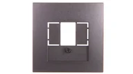 Klawisze i ramki - Hager polo B.1/B.3/B.7 Element centralny do gniazda TAE i głośnikowego antracyt mat 10331606 10331606 - miniaturka - grafika 1
