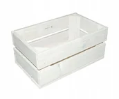 Skrzynie ogrodowe - Skrzynka drewniana biała dekoracyjna 32x20x14 cm - miniaturka - grafika 1