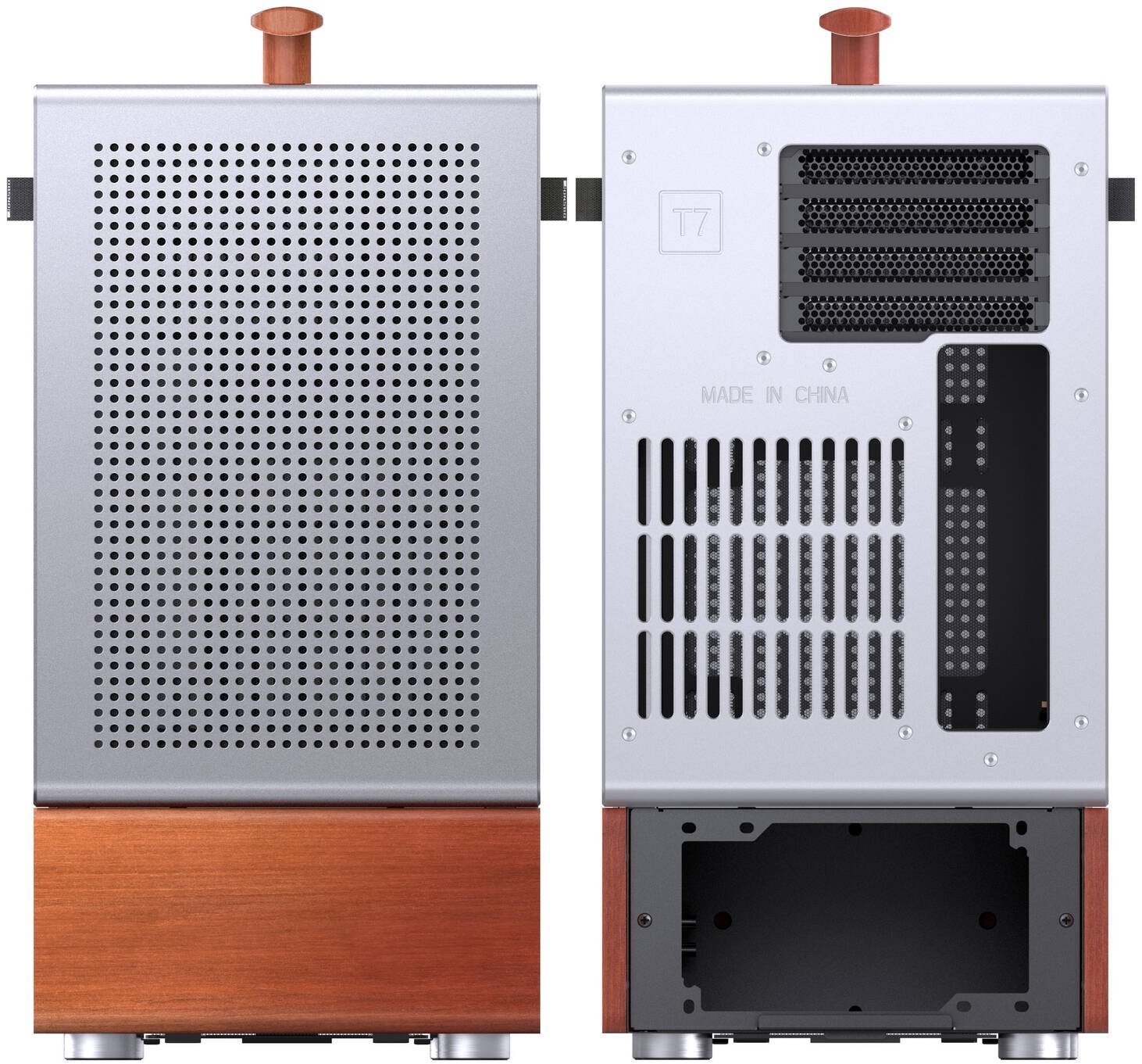 Obudowa Jonsbo Obudowa PC, Midi-Tower, mATX, Szkło hartowane - srebrny T7 SILVER