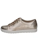 Trampki damskie - Caprice Skórzane sneakersy w kolorze złotym - miniaturka - grafika 1