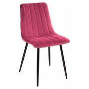 Krzesła - Krzesło welurowe do kuchni, salonu, 44x51x89 cm, bordowy - miniaturka - grafika 1