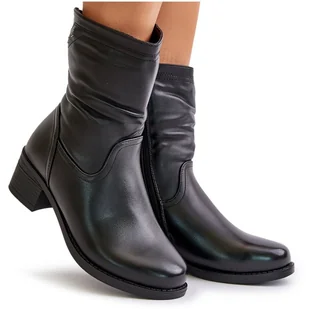 Botki Na Obcasie Ocieplane Futerkiem Vinceza 85155 Czarne - Botki damskie - miniaturka - grafika 1