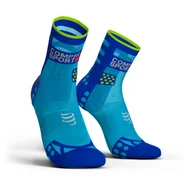 Skarpetki sportowe męskie - COMPRESSPORT skarpetki biegowe ProRacing Socks V3.0 ULTRALIGHT Run Hi niebieskie - miniaturka - grafika 1