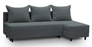 Ciemnoszary rozkładany narożnik z pojemnikiem R0-B65 - Narożniki Ciemnoszary rozkładany narożnik z pojemnikiem R0-B65 - Narożniki - miniaturka - grafika 1