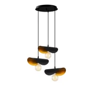 Lampy sufitowe - Lampa wisząca w czarno-złotym kolorze z metalowym kloszem ø 45 cm Sivani – Opviq lights - miniaturka - grafika 1