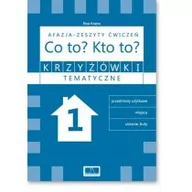 Pedagogika i dydaktyka - Krzyżówki tematyczne 1 Afazja - Co to$854 Kto to$855 ćw. - miniaturka - grafika 1