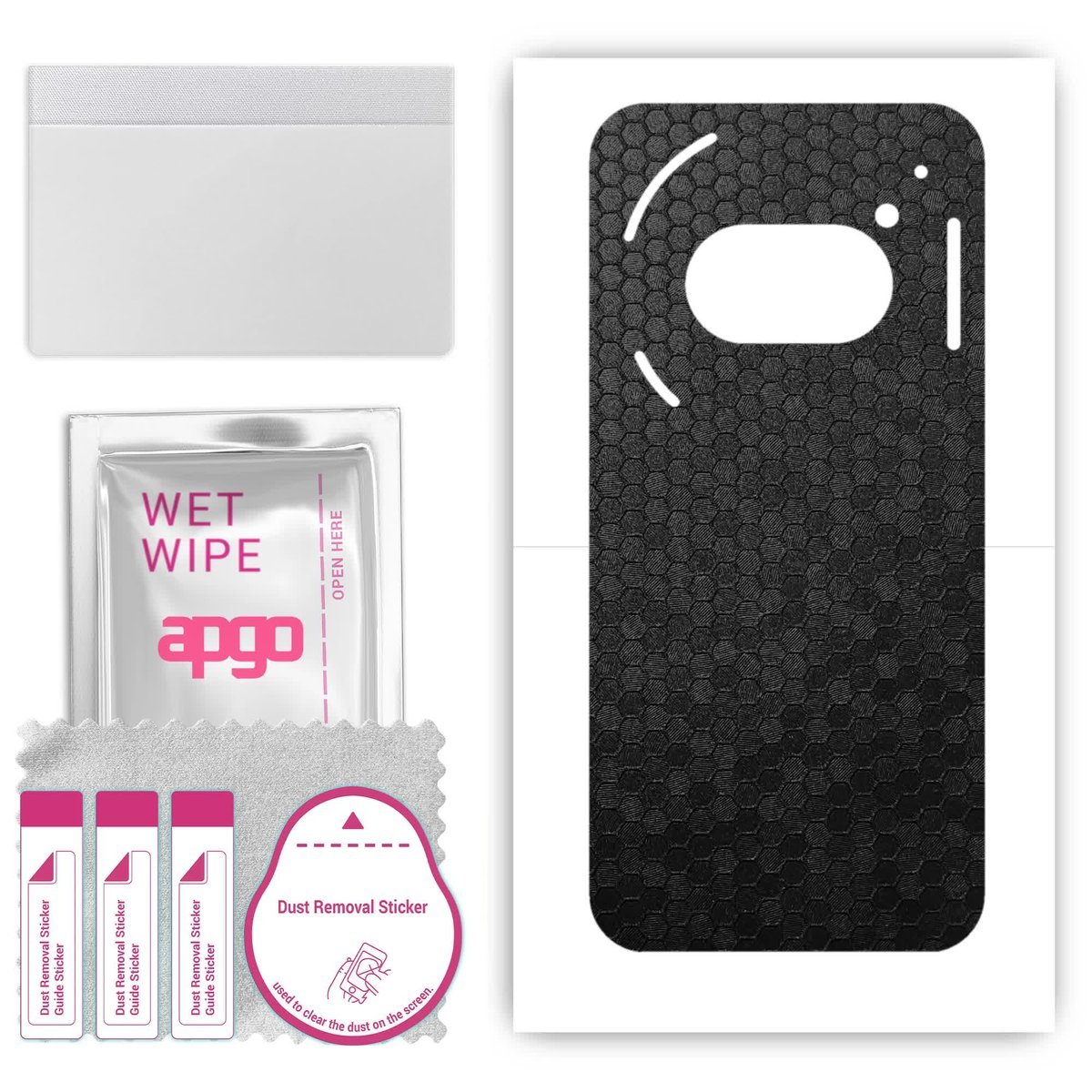 Folia naklejka skórka strukturalna na TYŁ do Nothing Phone (2a) - Plaster Miodu Czarny - apgo SKINS