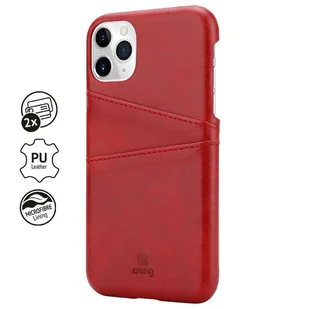 Crong Neat Cover - Etui iPhone 11 Pro z kieszeniami (czerwony) - Etui i futerały do telefonów - miniaturka - grafika 5
