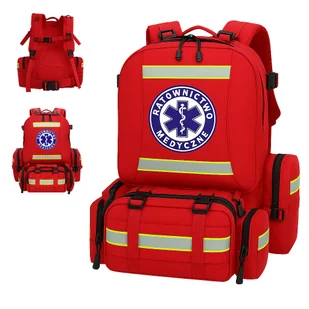 DUŻY PLECAK MEDYKA RATOWNIKA MEDYCZNY APTECZKA TORBA RATUNKOWA SKRZYNKA 53L - Torby podróżne - miniaturka - grafika 1