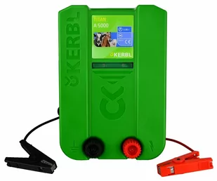 KERBL Elektryzator akumulatorowy TITAN A 5000, dla koni, bydła i małych zwierząt, 5,0 J - Smycze dla psów - miniaturka - grafika 1