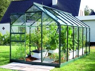 VITAVIA szklarnia ogrodowa VENUS 7500, srebrna - 7,5 m2, (1,93 m x 3,84 m) + baza - Szklarnie ogrodowe - miniaturka - grafika 10