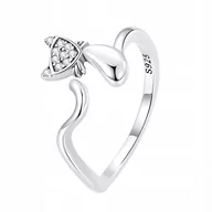 Pierścionki - Pierścionek srebrny 925 prezent żmijka wąż mysz - miniaturka - grafika 1