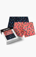 Majtki damskie - Atlantic 2-pack bokserki męskie 2MHH-005-GRA/KOR, Kolor granatowo-koralowy, Rozmiar M, ATLANTIC - Intymna - miniaturka - grafika 1