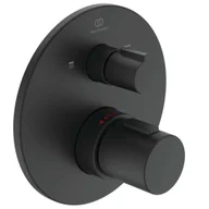 Baterie wannowe i prysznicowe - Ideal Standard CeraTherm - Bateria termostatyczna T100 na 2 urządzenia podtynkowe, kolor czarny A5815XG - miniaturka - grafika 1