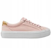 Trampki damskie - TOMMY HILFIGER TRAMPKI DAMSKIE SZNUROWANE RÓŻOWE 40 T7D - miniaturka - grafika 1