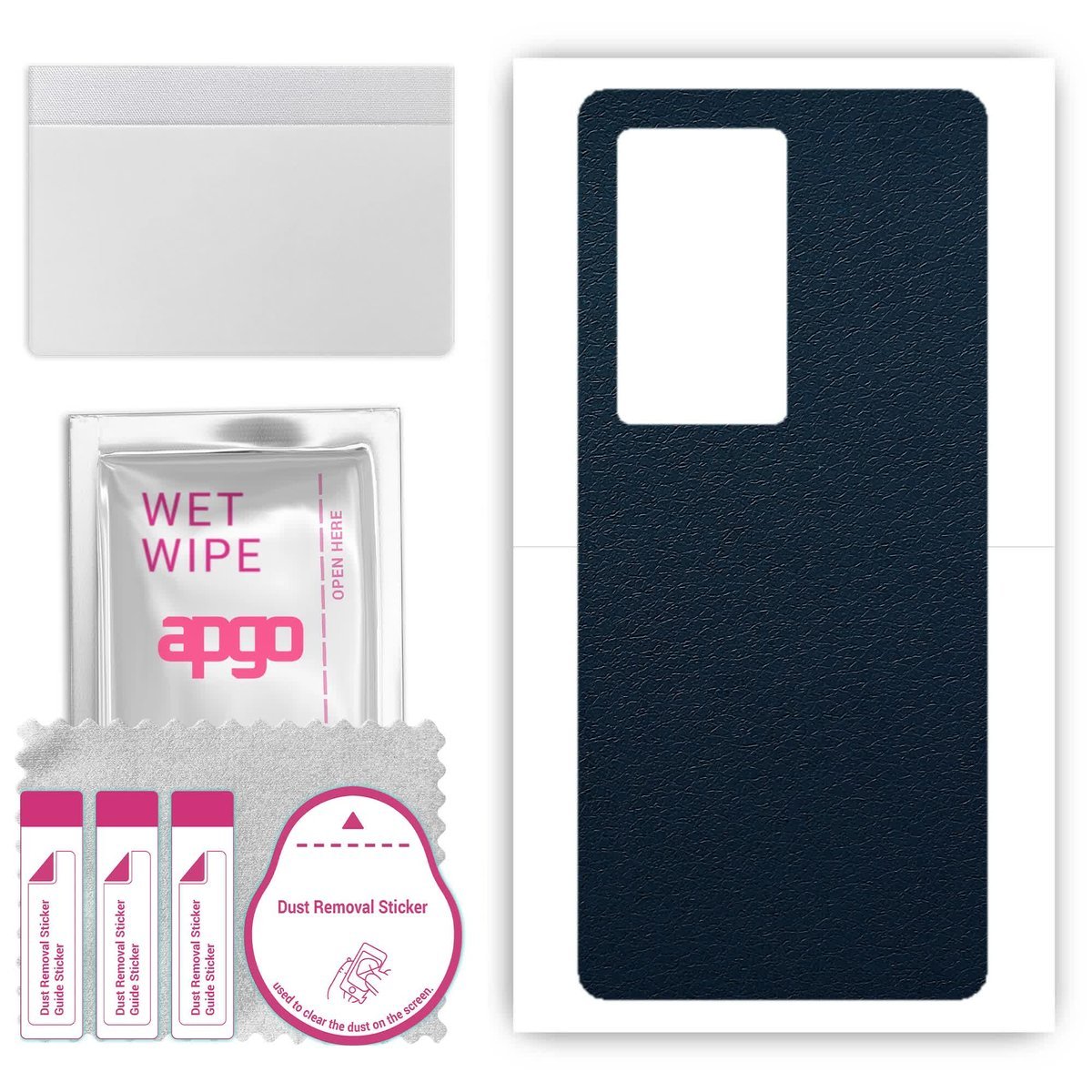 Folia naklejka skórka strukturalna na TYŁ do Vivo X70 Pro Plus - Skóra Granatowa - apgo SKINS