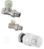 Akcesoria grzewcze - Zestaw grzejnikowy: termostat Vindo TH 01-5 (0-28°C) + zawór termostatyczny RFV9 prosty + zawór odcinający prosty, DN15 - miniaturka - grafika 1