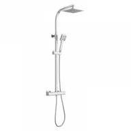 Zestawy prysznicowe - LAVEO PLC 00TD CALLA Kolumna natryskowa z baterią termostatyczną Długość drążka: 860-1370 mm Wysokość: 860-1370 mm Szerokość: 430 mm Głębokość: 425 mm Wymiar słuchawki: ? 85 mm Długość węża: 1500 mm Wykończenie: chrom - miniaturka - grafika 1