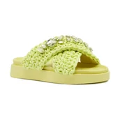 Klapki i japonki damskie - INUIKII Klapki | z dodatkiem skóry - miniaturka - grafika 1