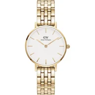 Zegarki damskie - Daniel Wellington Kobietyzegarek Daniel Wellington Petite Link Gold złoto - stal nierdzewna Zegarki damskie 1 ct Czarny Damski - miniaturka - grafika 1